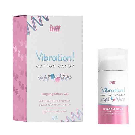 Рідкий вібратор Intt Vibration Cotton Candy (15 мл), густий гель, дуже смачний, діє до 30 хвилин Sex Aura Київ
