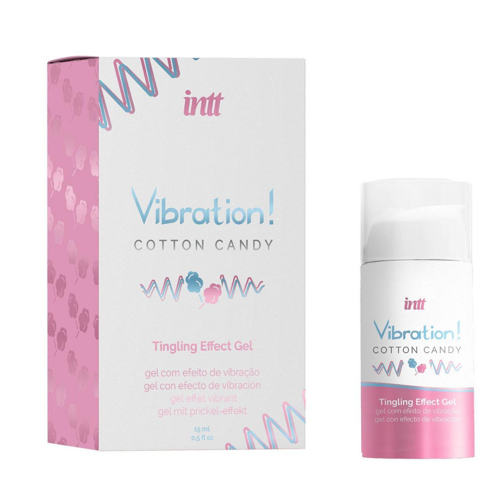 Рідкий вібратор Intt Vibration Cotton Candy (15 мл), густий гель, дуже смачний, діє до 30 хвилин Sex Aura Київ - фото 1