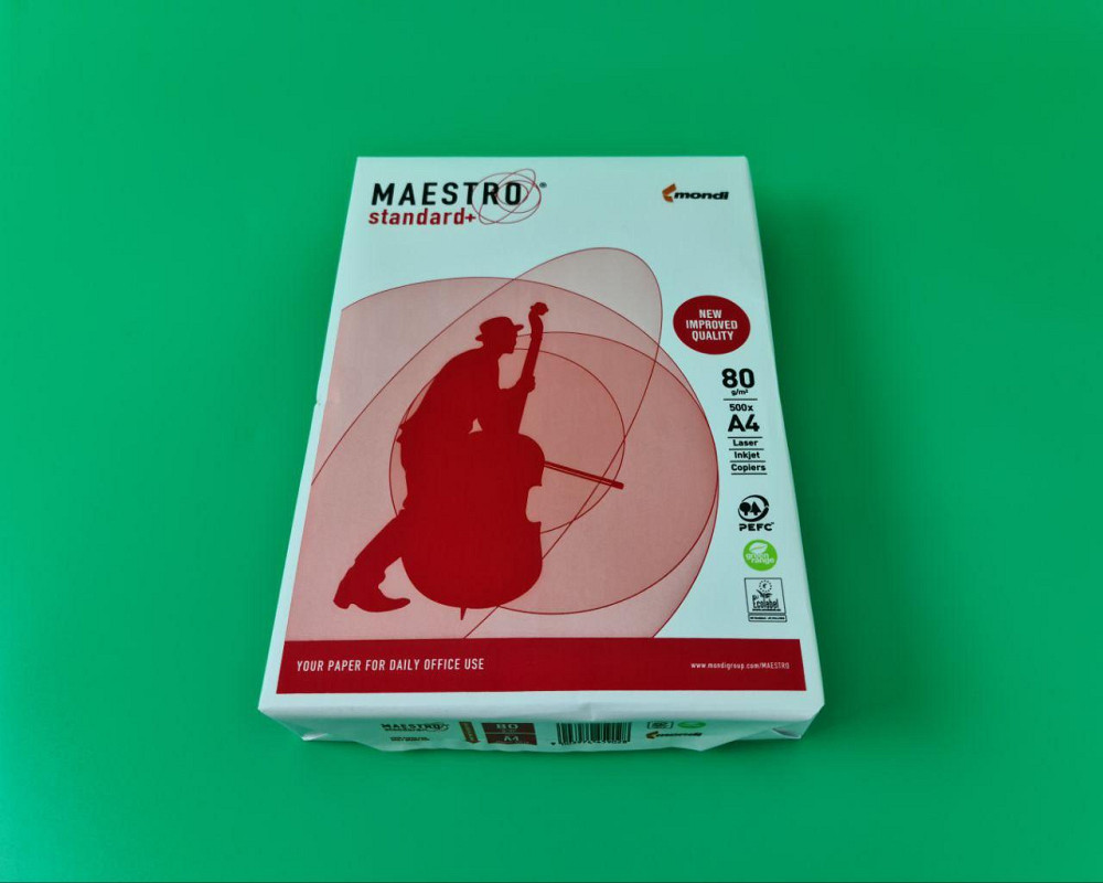 Бумага для принтера А4  500листов MAESTRO standard+ (1 пачка) Харьков - изображение 1