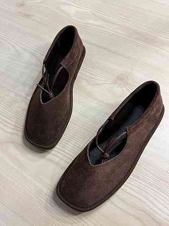 Балетки жіночі Meideli 0109-11 Mary Jane зі шнурком натуральна замша коричневі, 39, 25 см Київ