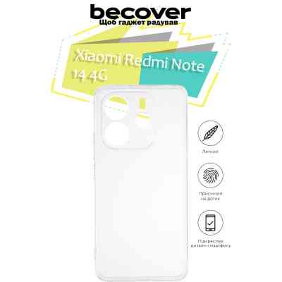 Чохол до мобільного телефона BeCover Xiaomi Redmi Note 14 4G Transparancy (713435) Вінниця