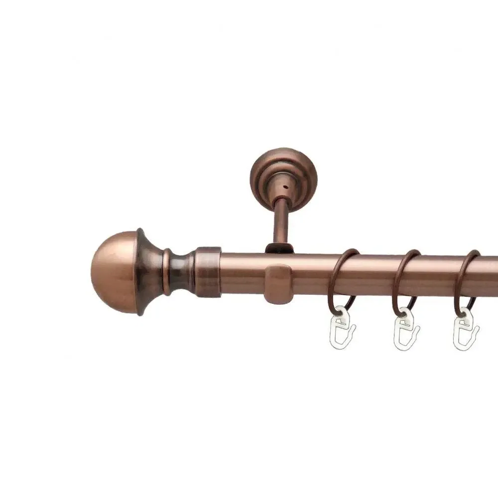 Карниз Orvit Бостон металевий однорядний відкритий Мідь 25 мм 200 см (00-00012451) Львів - фото 1