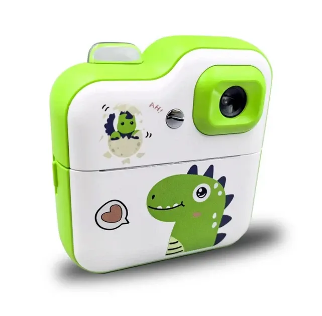 Цифровой детский фотоаппарат Q6 Dinosaur с мгновенной печатью, Full HD, 20 МП, карта памяти 32 Гб, зеленый Киев - изображение 9