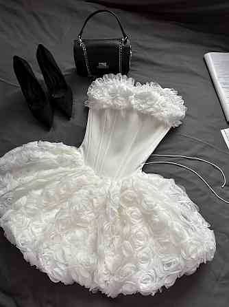 Женское стильное элегантное романтическое корсетное платье костюмное+фатин розы Молочный, 42/44 Одесса