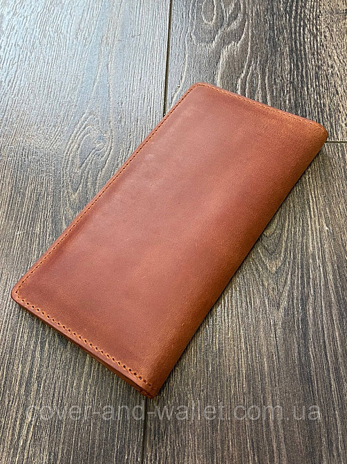 Коричневий гаманець купюрник ручної роботи з натуральної шкіри LQ Leather Київ - фото 8