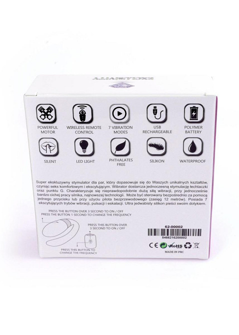 Вібратор для пар - V-Vibe Purple, USB, 7 Function, Remote Control Sex Aura Київ - фото 8