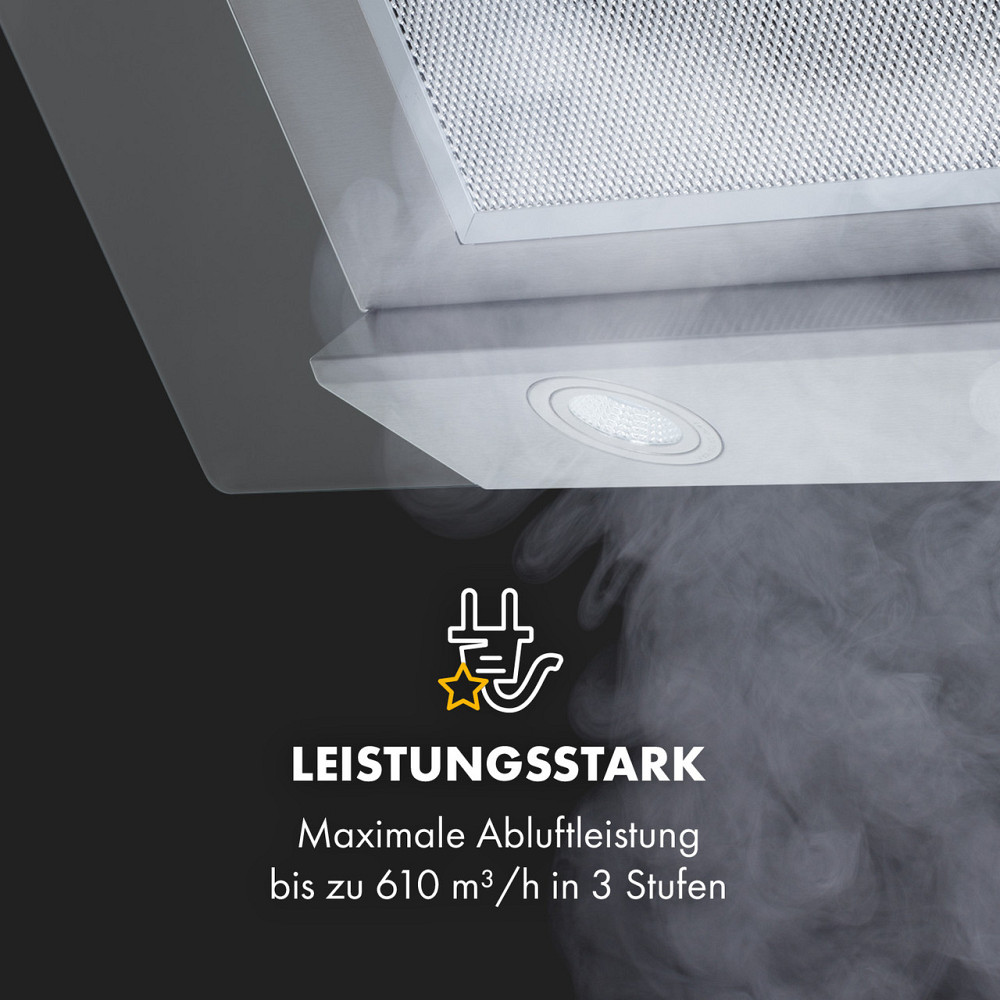 Вытяжка Balzac 80 без головы 80 см 190 Вт 610 м³/ч LED touch нержавеющая сталь / стекло 80 см (Германия, Ровно - изображение 5