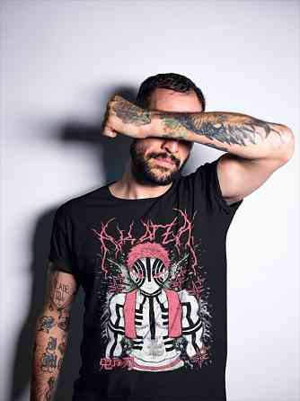 Футболка з аніме принтом Вбивця демонів оверсайз (S/M/L) Чорний AnimeJ0366 Дніпро