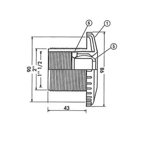 Форсунка встроенная в стенки Hayward 3312 2