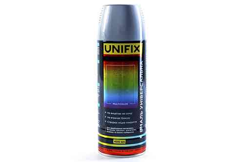 Емаль універсальна акрилова преміум срібло глянець 400 мл UNIFIX Рівне