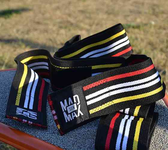 Бінті на коліна MadMax MFA-292 Knee Wraps Black Кам'янське