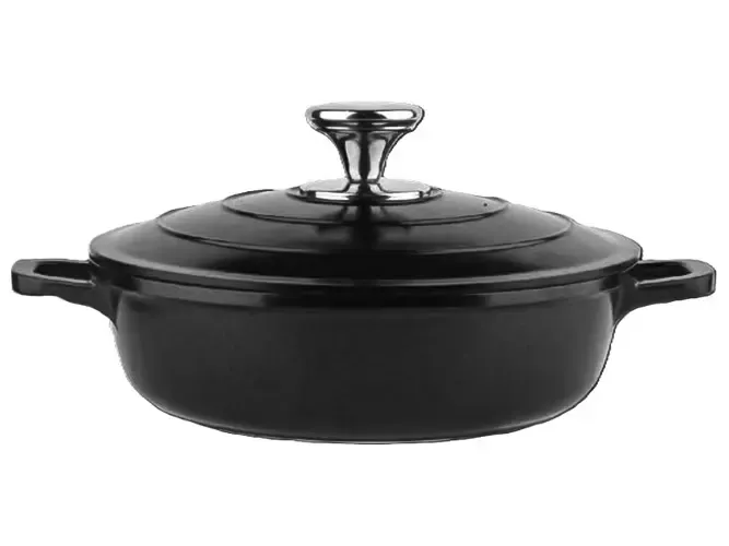 Сотейник антипригарное покрытие с металлической крышкой BN-358 (24*6,5 см) Коломия - фото 1