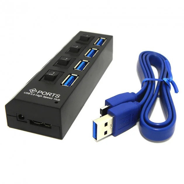 Разветвитель USB Хаб на 4 порта,Черный SBR Киев - изображение 6