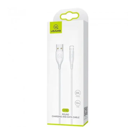 Кабель USB Lightning Usams US-SJ266 U18 2,0A 1м білий Житомир