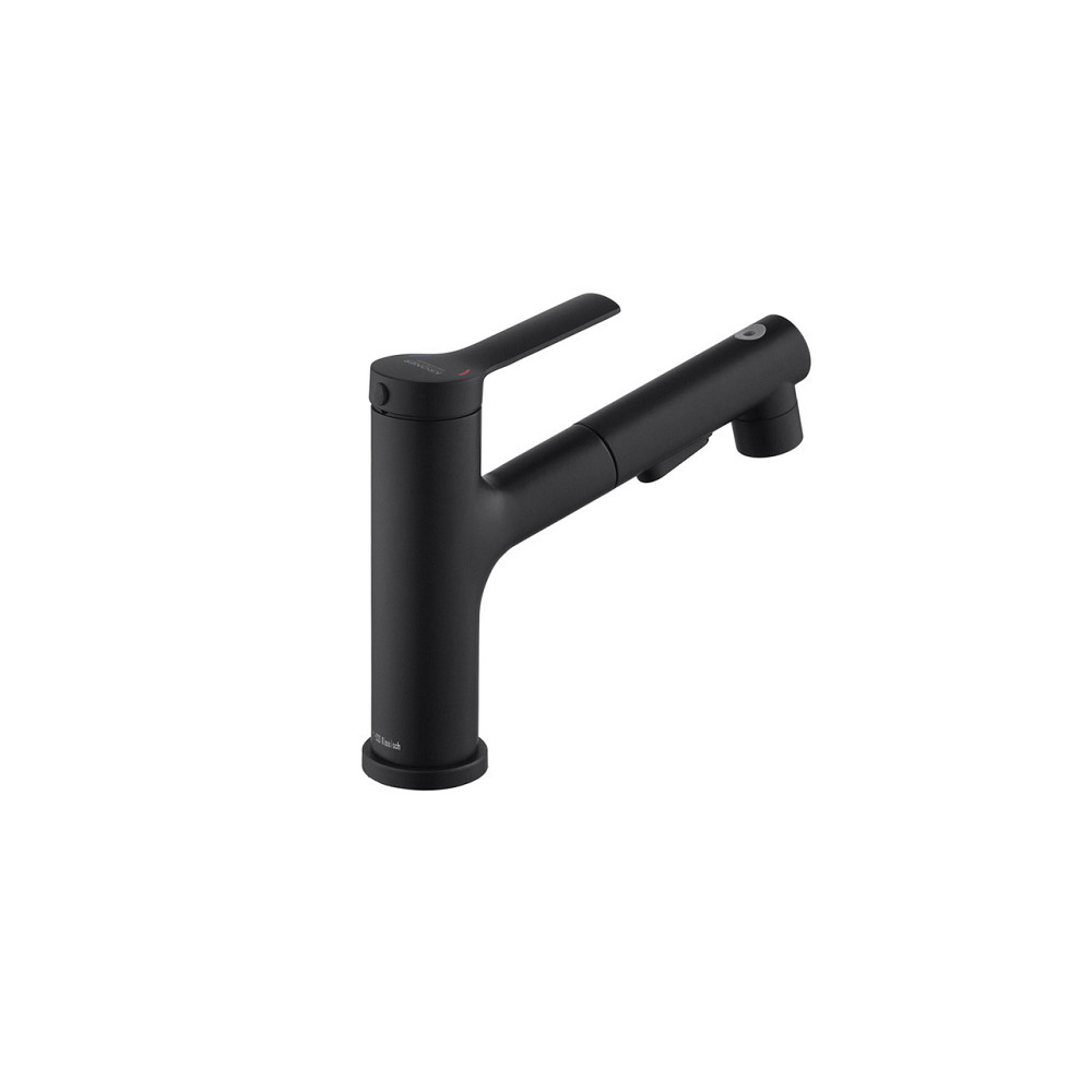 Змішувач для раковини з висувним виливом Kroner KRP Edelstahl Klassisch - SCH030-T чорний Київ - фото 3