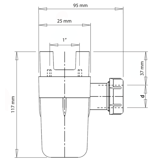 Сифон для групи безпеки Roho R2200-100 - 25x32    ( RO0161 ) 37009 Харків - фото 2