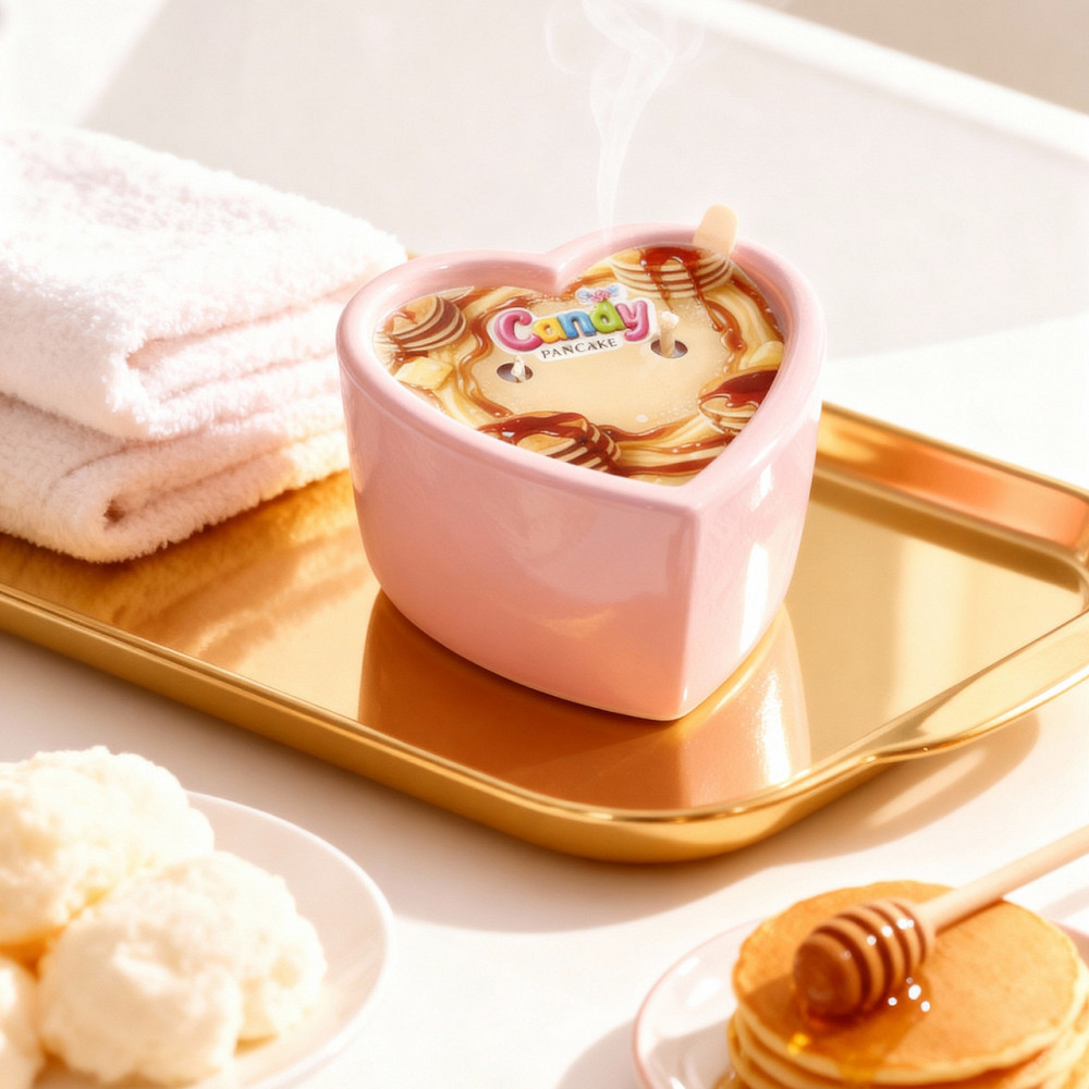 Масажна свічка з ароматом панкейка Candy Pancake у формі серця, 70 мл Sex Aura Київ - фото 7