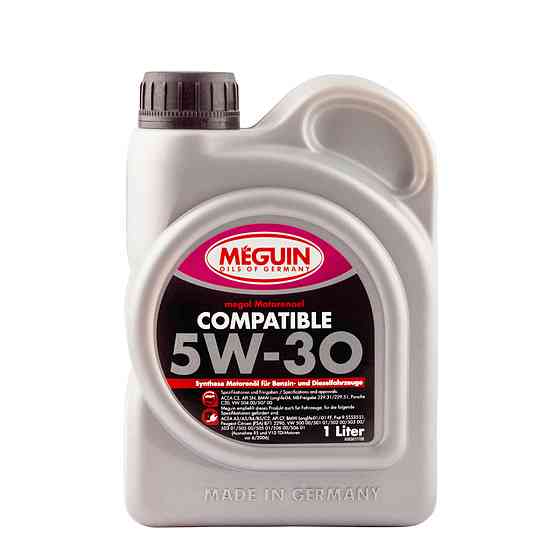 MEGUIN Compatible SAE 5W-30 Plus 1 л — сучасна моторна олива для бензинових і дизельних двигунів, надійний захист та чистота двигу Ковель