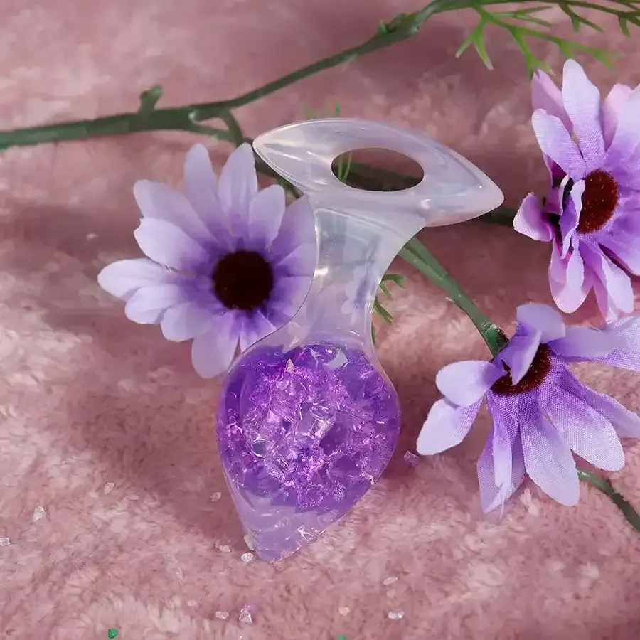 Анальная пробка Liebe Seele Heart-shaped Crystal Anal Plug - Purple Medium Львов - изображение 4