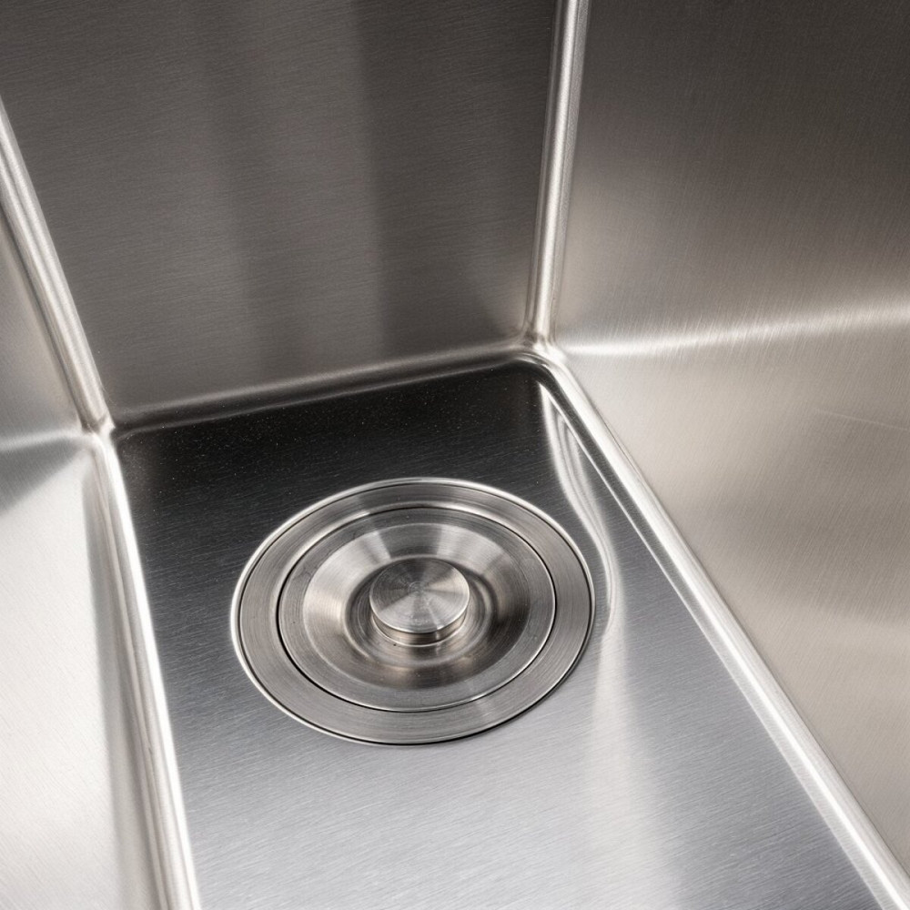 Мийка кухонна нержавіюча сталь на дві чаші для кухні VALESO 60*50D Handmade 3.0/0.8 Коломыя - изображение 12