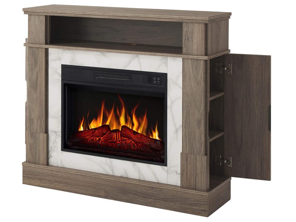 Камінокомплект ArtiFlame For Living AF23S дуб сірий з обігрівом і звуком горіння вогню Київ - фото 5