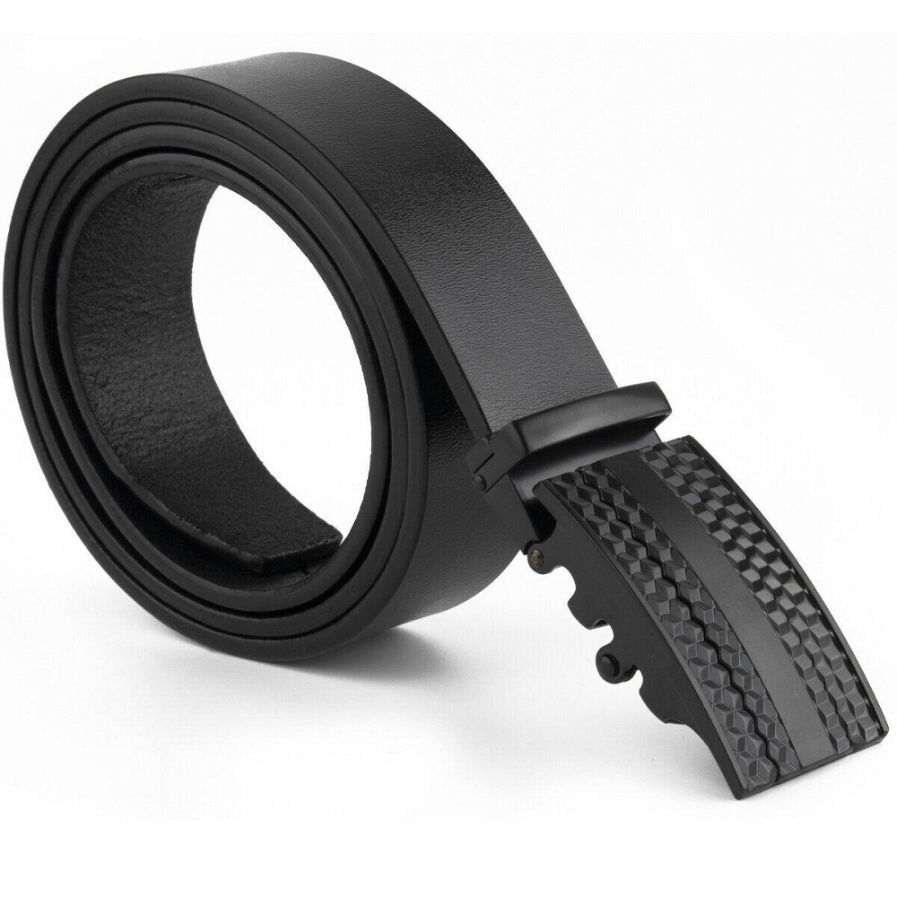 Ремень мужской с автоматической пряжкой мозаика Черный (Vintage) Киев - изображение 1