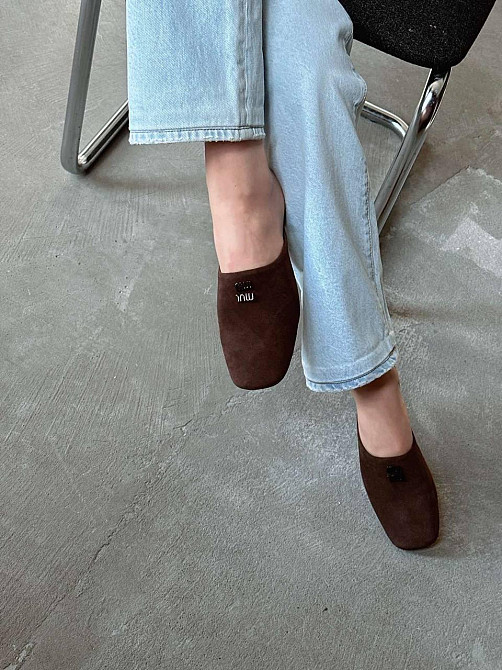 Olli Шльопанці жіночі літні із закритим носком, натуральна замша шоколадні OLLI Л-2-0072 р. 36- Коломия - фото 3