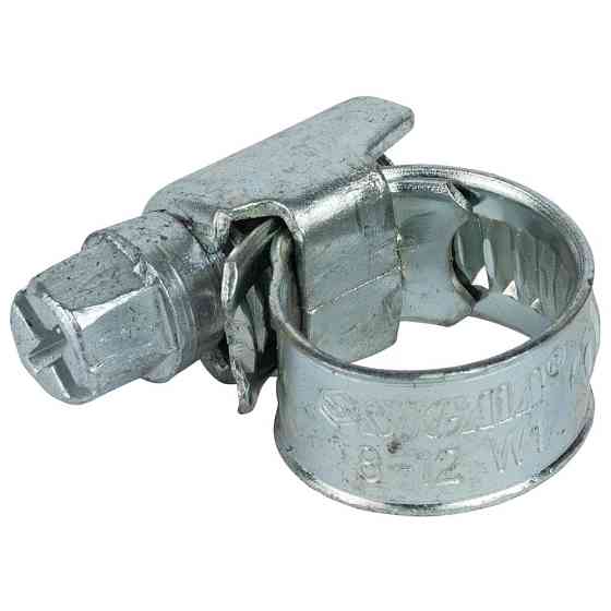 Хомут черв'ячний оцинкований 9 мм D8-12мм 25шт SIGMA (2511001) Київ