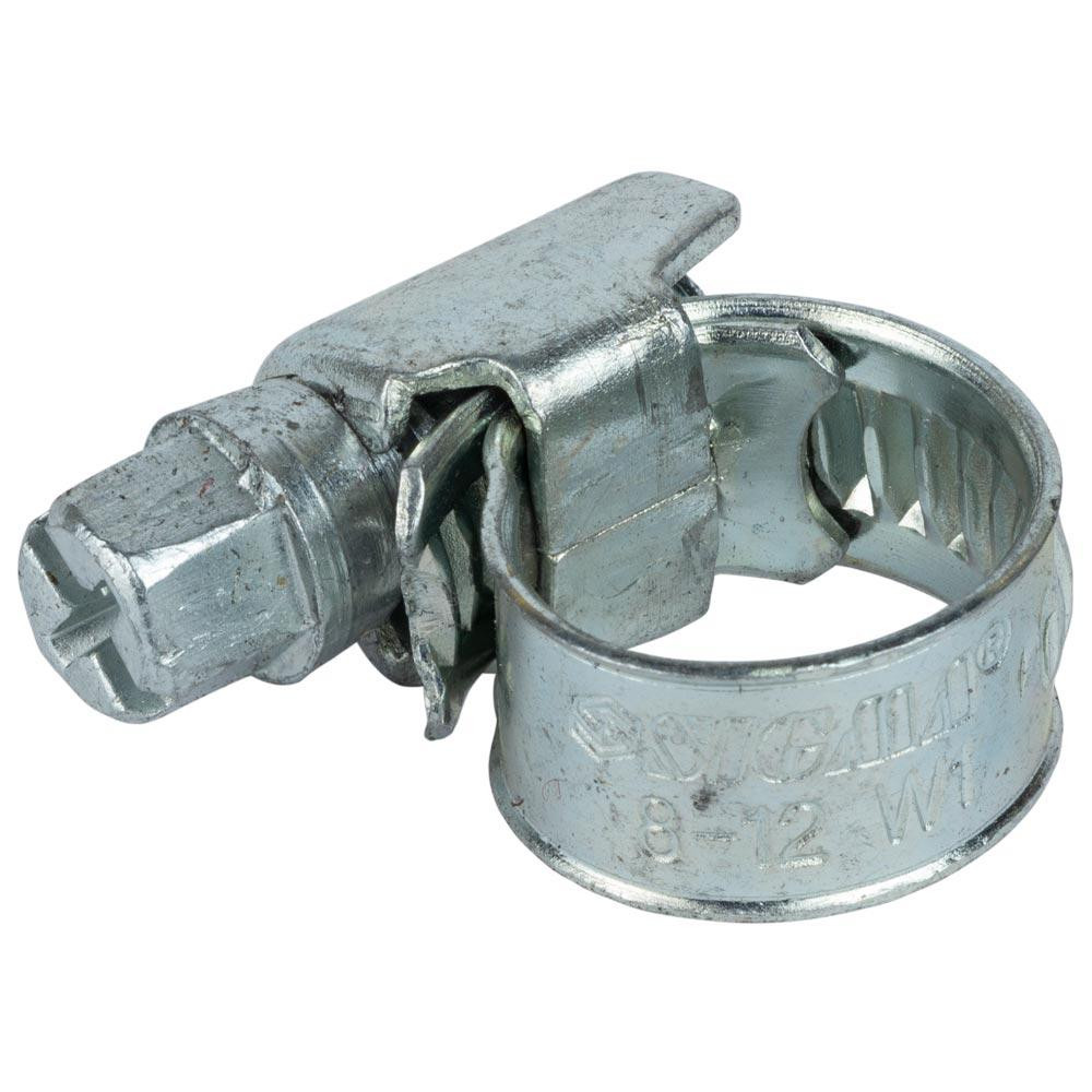 Хомут черв'ячний оцинкований 9 мм D8-12мм 25шт SIGMA (2511001) Київ - фото 1