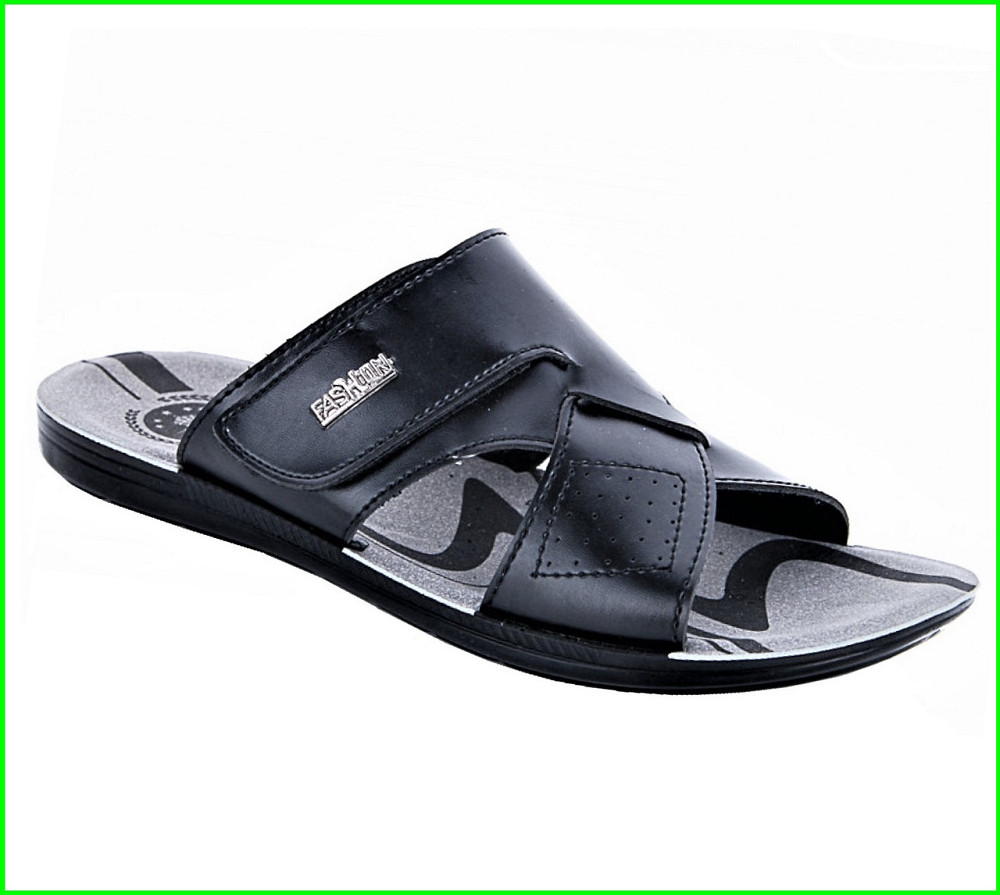 Мужские Шлёпанцы Тапочки Сланцы Чёрные Кожаные (размеры: 42) Днепр - изображение 5