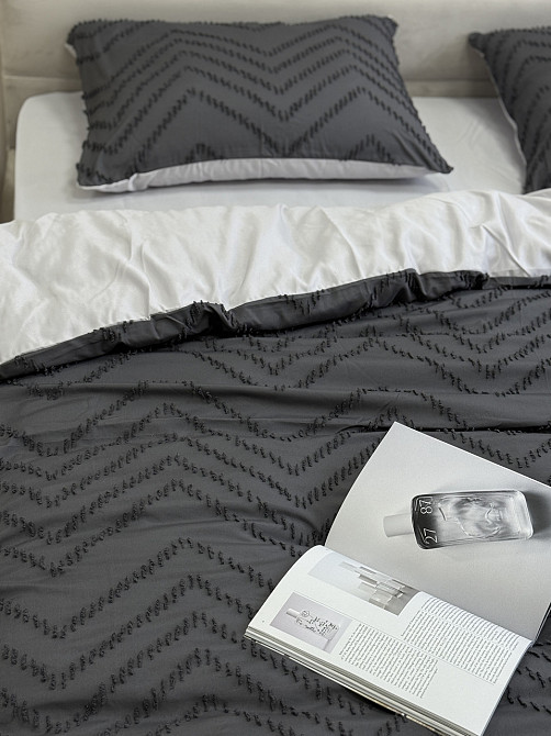 Ecotton Комплект постільної білизни Ecotton Jaquard Сімейний 150х215 см cірий Grey Киев - изображение 7