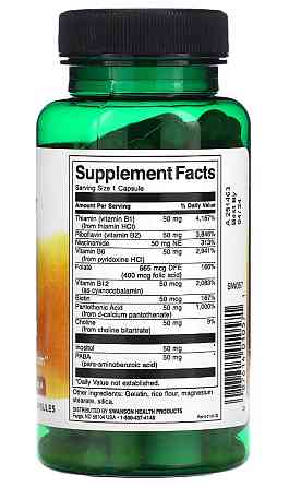 Комплекс витаминов  B-50 Swanson Balance B-50 Complex 100 caps Киев