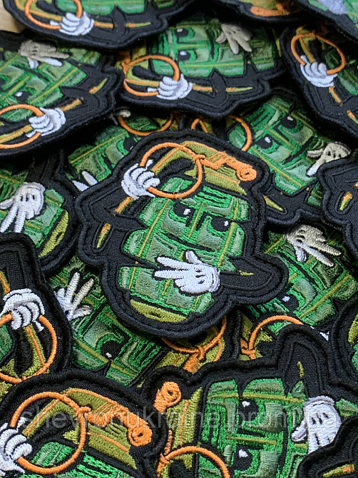 Шеврон граната ф1 (Форма контурная. На липучке) Размер 8x7.5см Киев - изображение 2