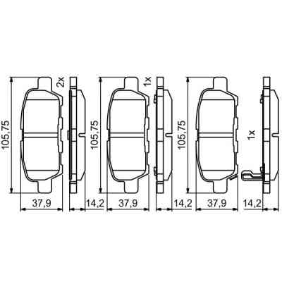 Тормозные колодки Bosch 0986494861 Винница