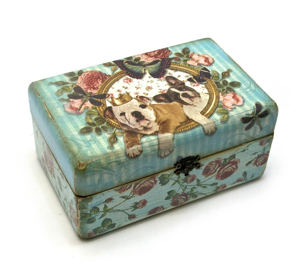 Шкатулка декоративная дерево Щеночки Киев - изображение 1