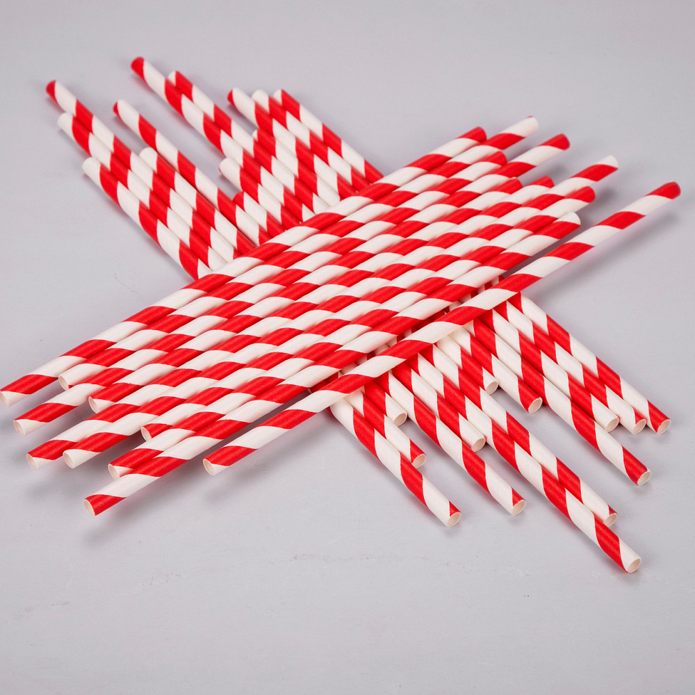 Коктейльні трубочки у смужку 25 штук 20 см червоно-білий Київ - фото 7