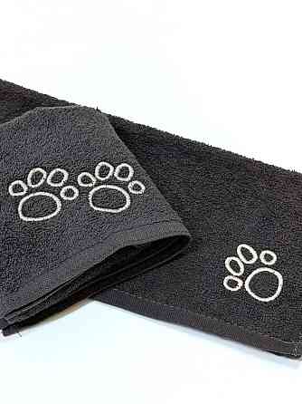 Ecotton Набір махрових рушників для тварин Ecotton Витри мені лапки 2 шт. сірий Коломыя