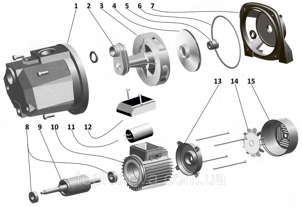 Насос відцентровий Optima JET100A 1,1 кВт чавун короткий Чернівці - фото 7