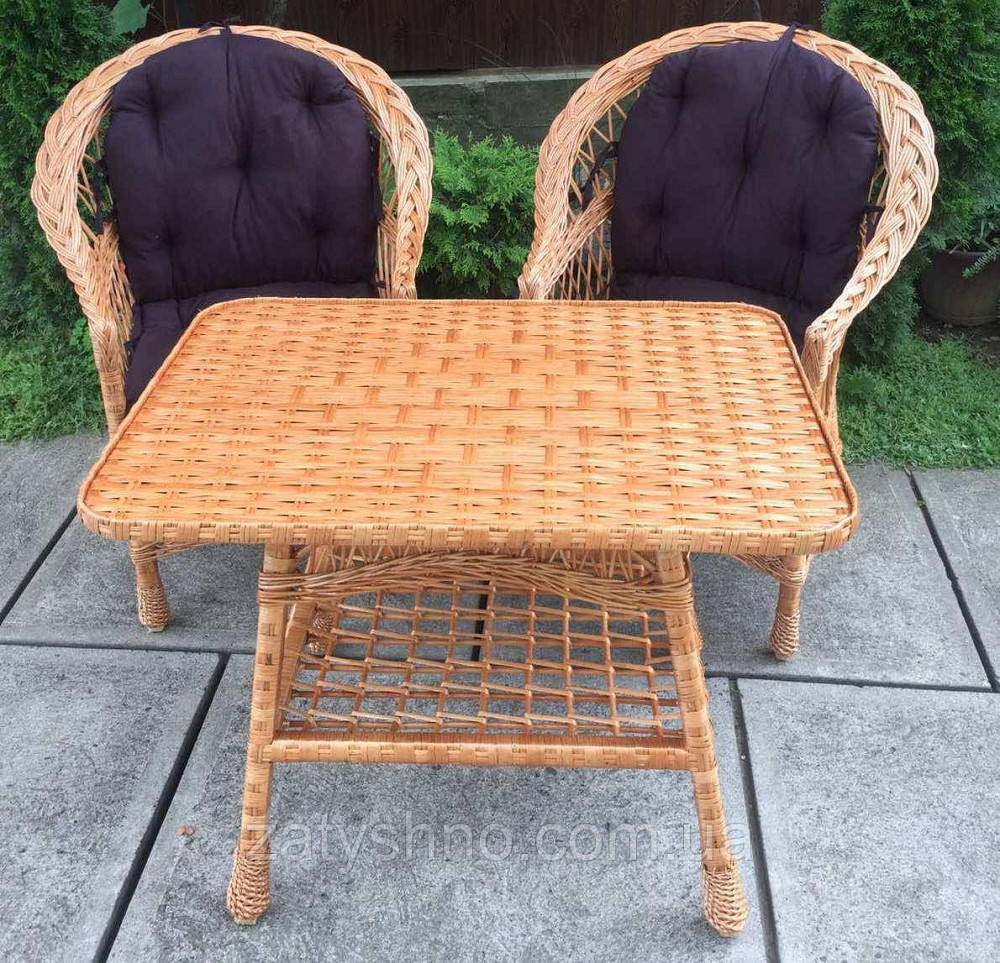 Меблі з накидками зі столом| Меблі з лози плетені з лози | Київ - фото 3