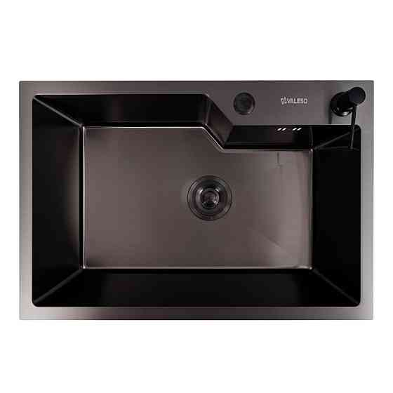 VALESO Кухонна мийка VALESO Handmade 65х43 PVD (3,0/0,8) чорна Киев