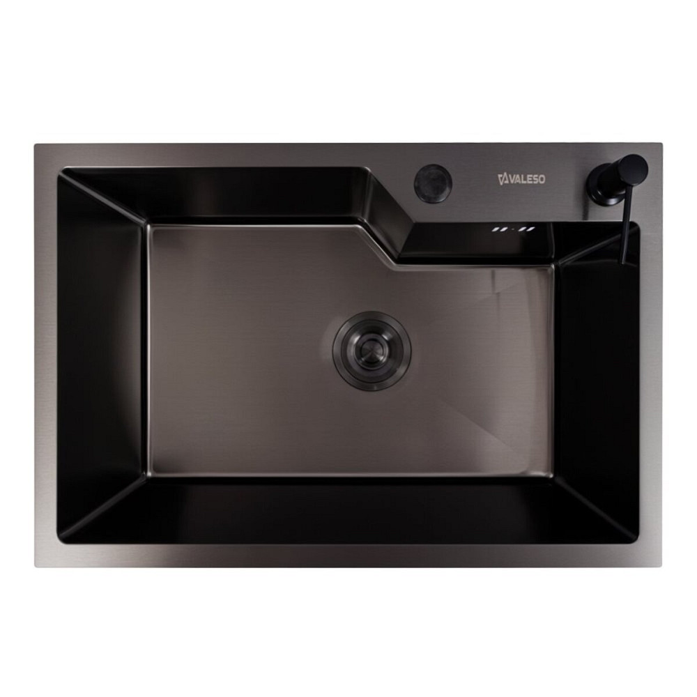 VALESO Кухонна мийка VALESO Handmade 65х43 PVD (3,0/0,8) чорна Київ - фото 1