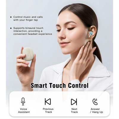 Наушники Choetech TWS Oval Beige (BH-T24-SK) Винница - изображение 4