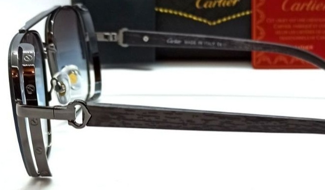 Брендові окуляри чоловічі в сірому металі лінзи сіро-блакитного градієнта. Київ - фото 2