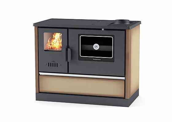 Піч-кухня на дровах Hosseven 4020 з духовкою та варильною поверхнею 8 кВт до 60 м2 опалювально-варильна піч Туреччина Київ