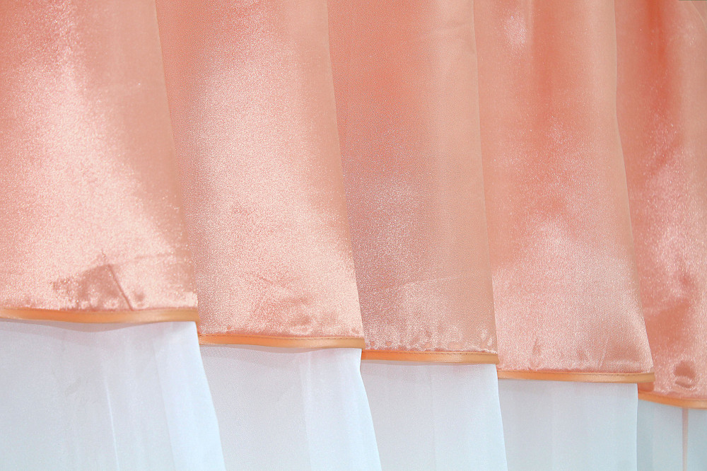 Кухонный комплект VR-Textil № 084к шторки с ламбрекеном белый с персиковым 270х170 см (59-760) Киев - изображение 4