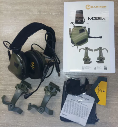Комплект активные наушники Earmor M32(x) + крепление чебурашки M16C (Оливковый) Винница