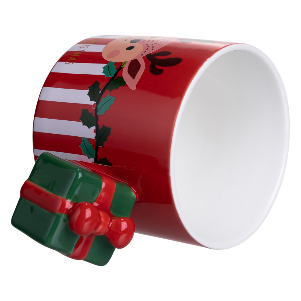 Yiwu Чашка порцелянова новорічна Merry Christmas 400 (мл) Червона Yiwu FM-CS-49R Коломия - фото 4