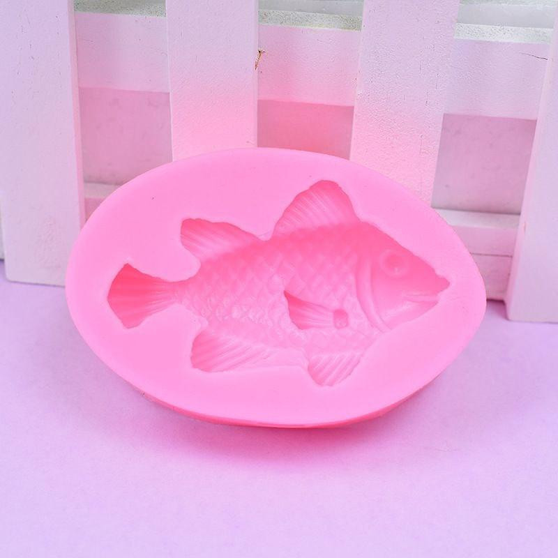 Молд силиконовый Рыбка 76 на 50 мм розовый Киев - изображение 7