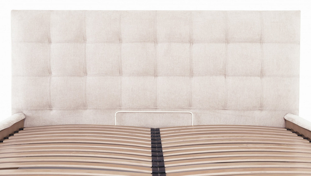 Кровать Двуспальная Chester New VIP 180 х 200 см Мисти Milk С дополнительной металлической цельносварной рамой Бежевый Днепр - изображение 12