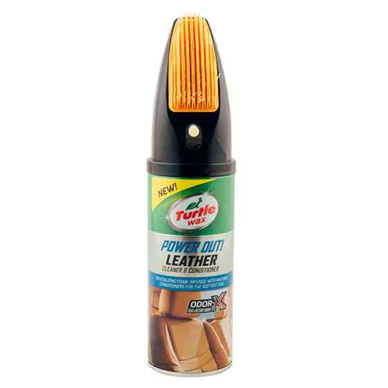 Очисник-кондиціонер для шкіри Turtle Wax Leather Cleaner аерозоль зі щіткою 400мл Львів